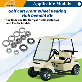 Mixopoly bearing cones and races kit for Club Car DS promotes accurate wheel alignment