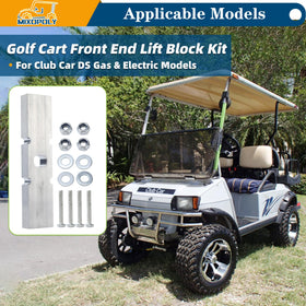 Mixopoly billet aluminum construction highlights durability for lifted Club Car DS carts