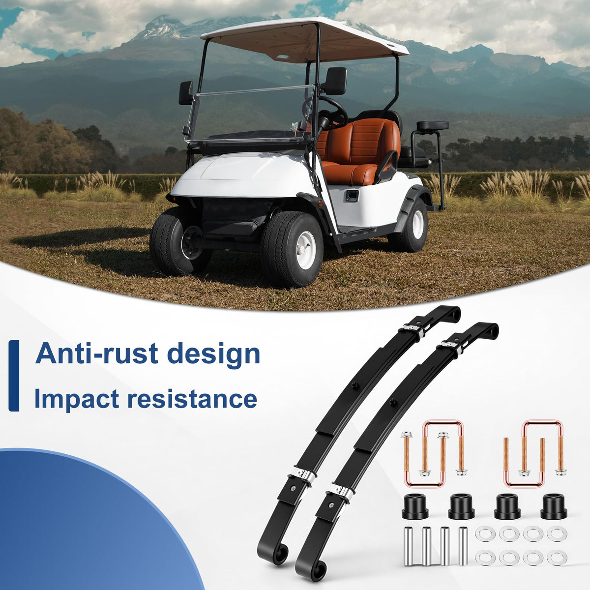 Mixopoly bolt‑on installation guide illustration for EZGO TXT upgrade.