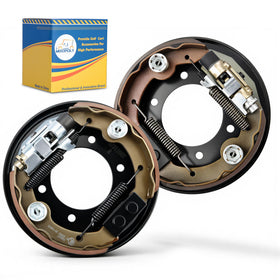 Mixopoly brake assembly on the driver side, ready for replacement.