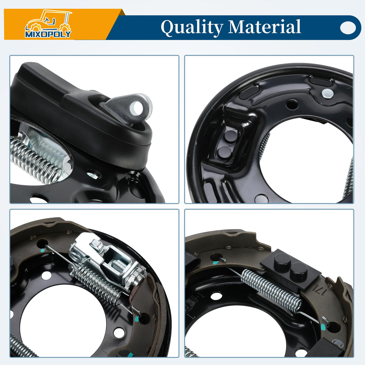 Mixopoly brake kit packaging with two assemblies for driver and passenger replacements