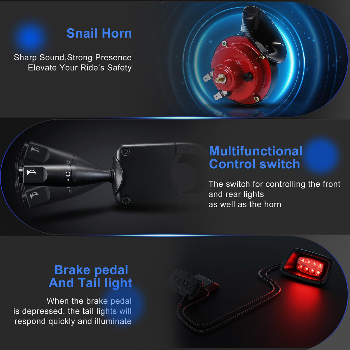 Mixopoly brake light pad clearly indicates braking intent for safety