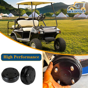 Mixopoly cast-iron brake drum with anti-rust coating protects against corrosion.