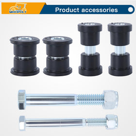 Mixopoly polyurethane bushings close-up highlighting premium material and OEM-like fit.