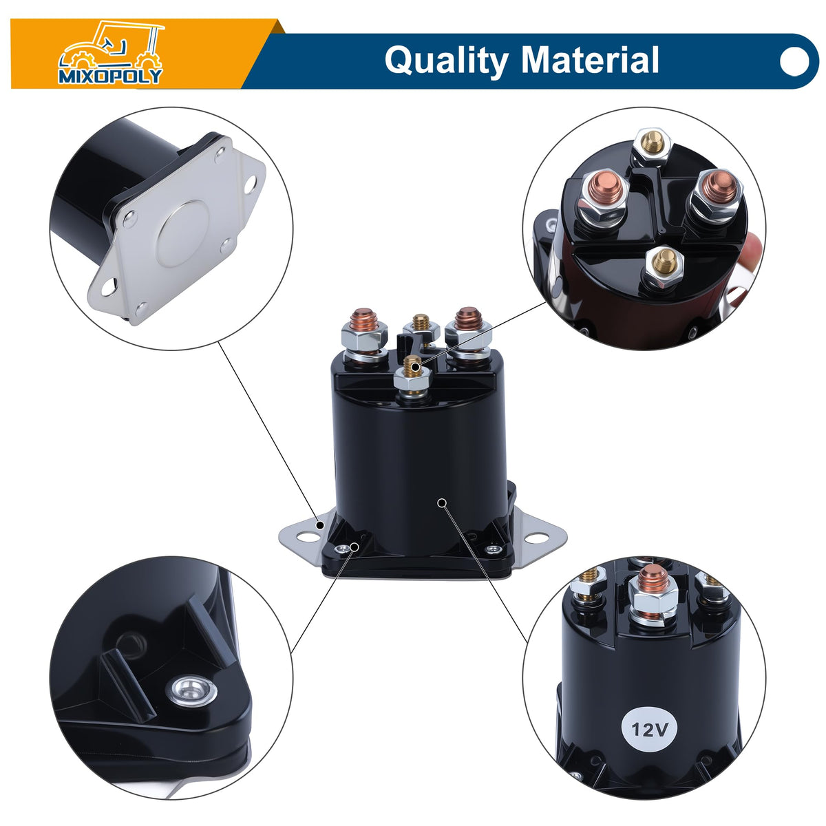 Mixopoly copper-wired coil detail emphasizing conductivity and corrosion resistance.