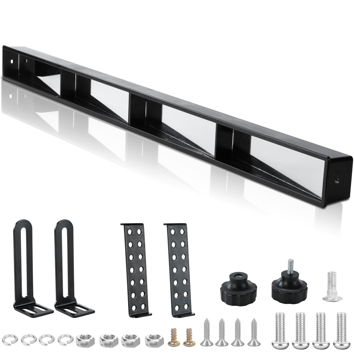 Mixopoly mirror mounted on driver or passenger side with flexible options