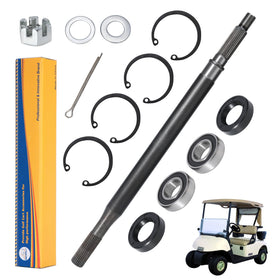 Mixopoly driver side axle shaft for EZGO TXT; promotes smoother operation and durability.