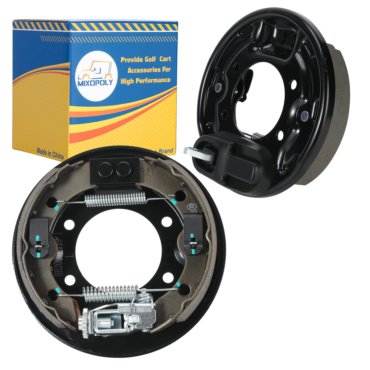 Mixopoly driver side brake assembly ready for bolt-on replacement and reliable stopping