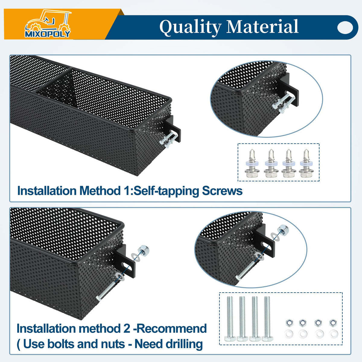 Mixopoly durable construction resists wear for long-lasting use.
