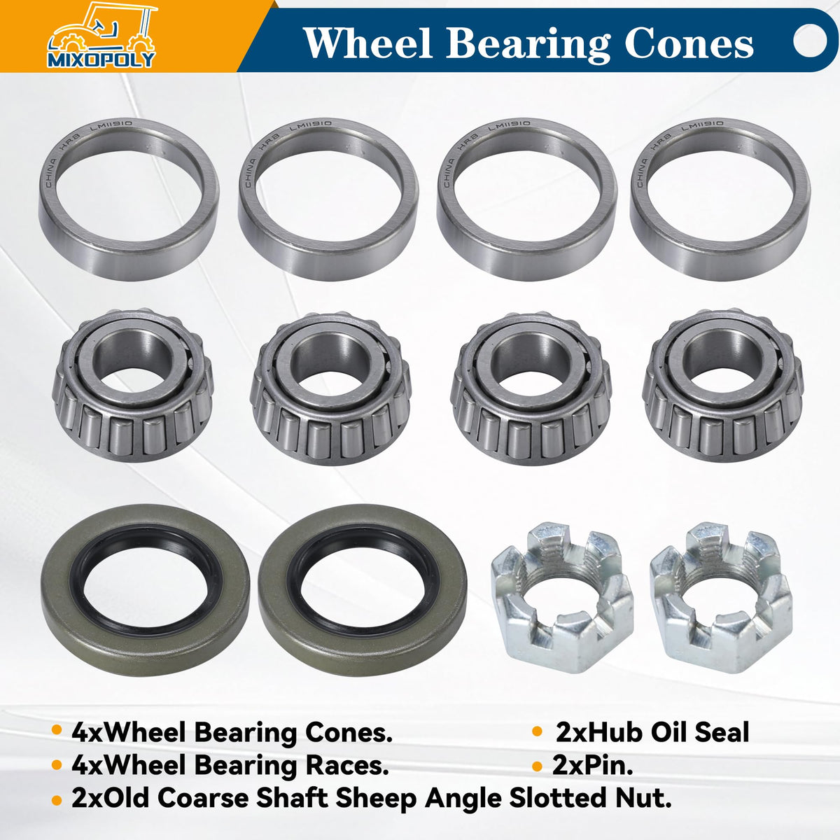 Mixopoly durable metal hub components deliver long lasting performance in carts