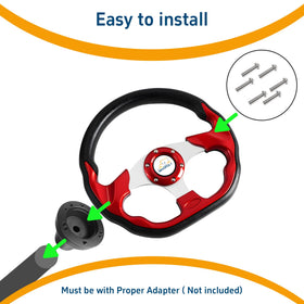 Easy installation with included screws and wrench; hub adapter required