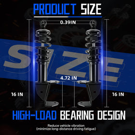 Mixopoly improved ride quality on golf cart paths thanks to front shocks.