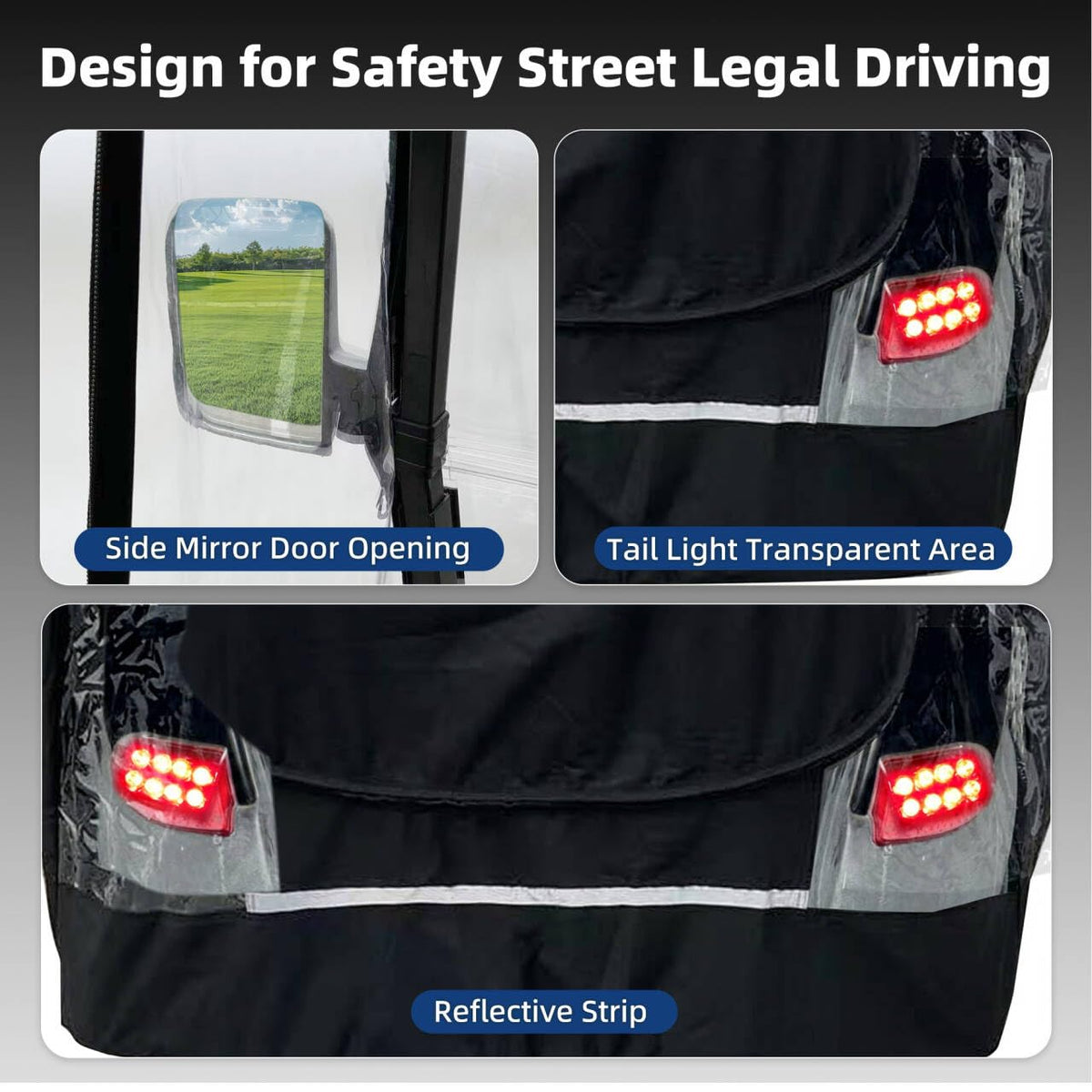 Mixopoly roll-up zipper doors with Velcro fasteners for easy access.