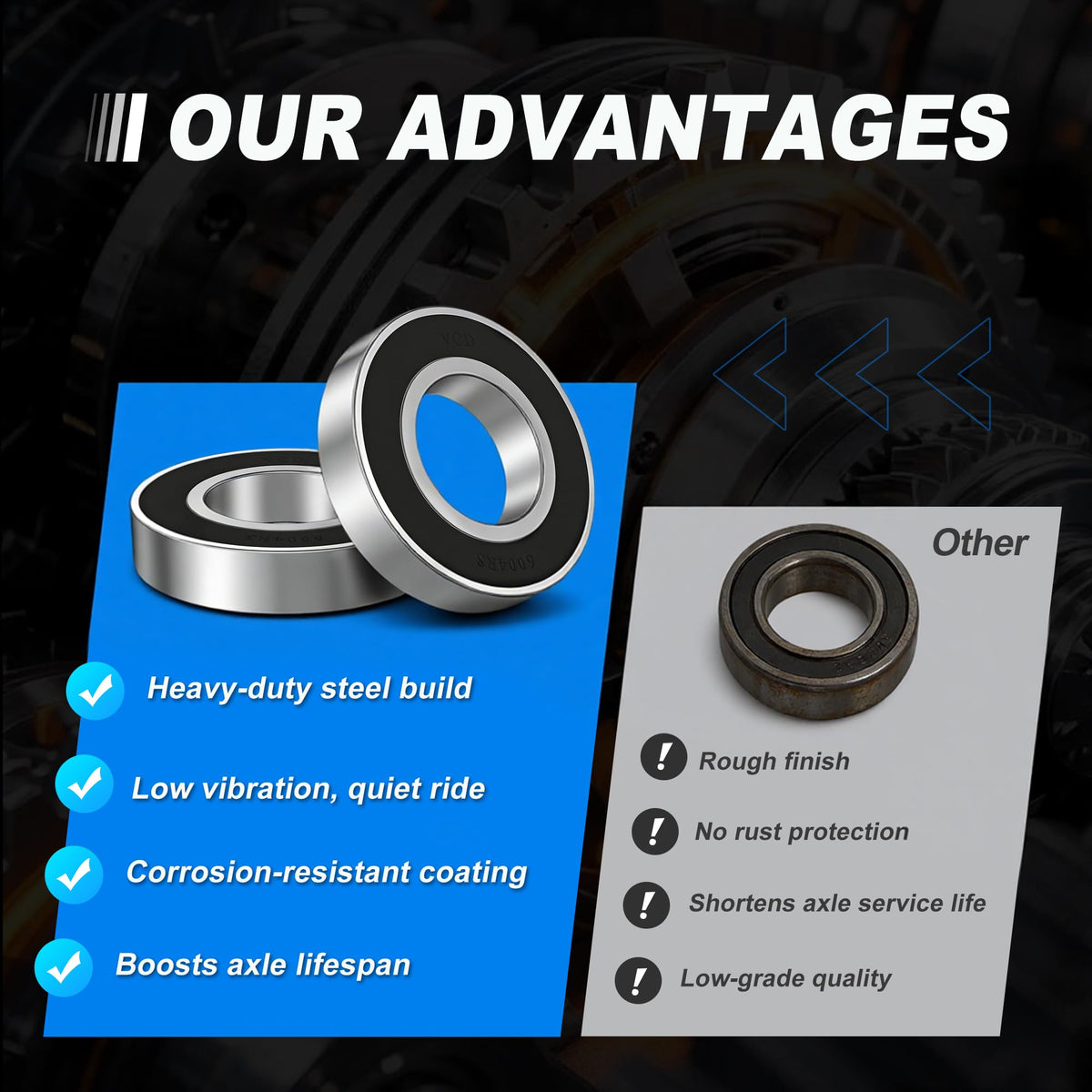 Mixopoly EZGO RXV rear axle bearing kit for secure operation