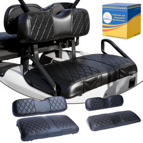 Mixopoly EZGO TXT front seat cover diamond design protects and refreshes the cabin.