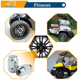 Mixopoly EZGO TXT RXV and Club Car DS Precedent lug nuts ensure secure wheel mounting.