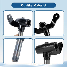 Mixopoly EZGO TXT spindle assembly with pressed king pin bushings for easy bolt on install