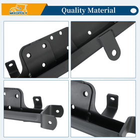Mixopoly bolt-on front axle weldment enables easy installation.