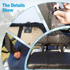 Mixopoly EZGO TXT front seat back cover diamond protects seats during trips.