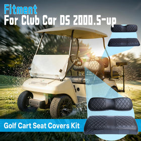 Mixopoly front-seat-back-cover-diamond adds premium style to your golf cart.