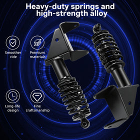 Mixopoly front shock absorber materials and craftsmanship for durability