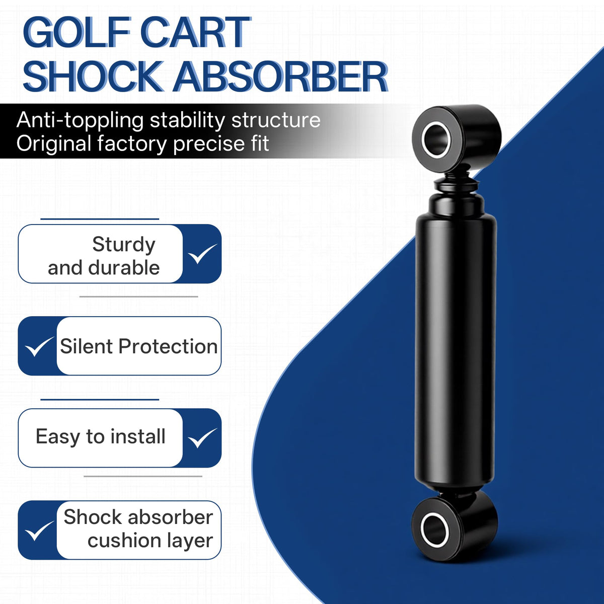 Mixopoly front-shock-absorber for Precedent 2004-up improves front-end control on challenging roads.
