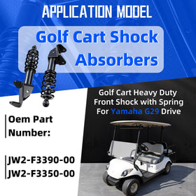 Mixopoly front shocks package ready-to-install upgrade for golf carts.
