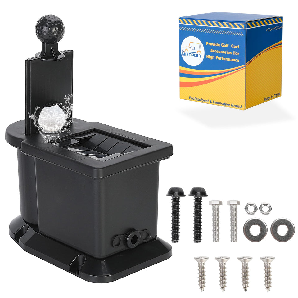 Mixopoly golf ball washer bracket mounted for quick cleanup
