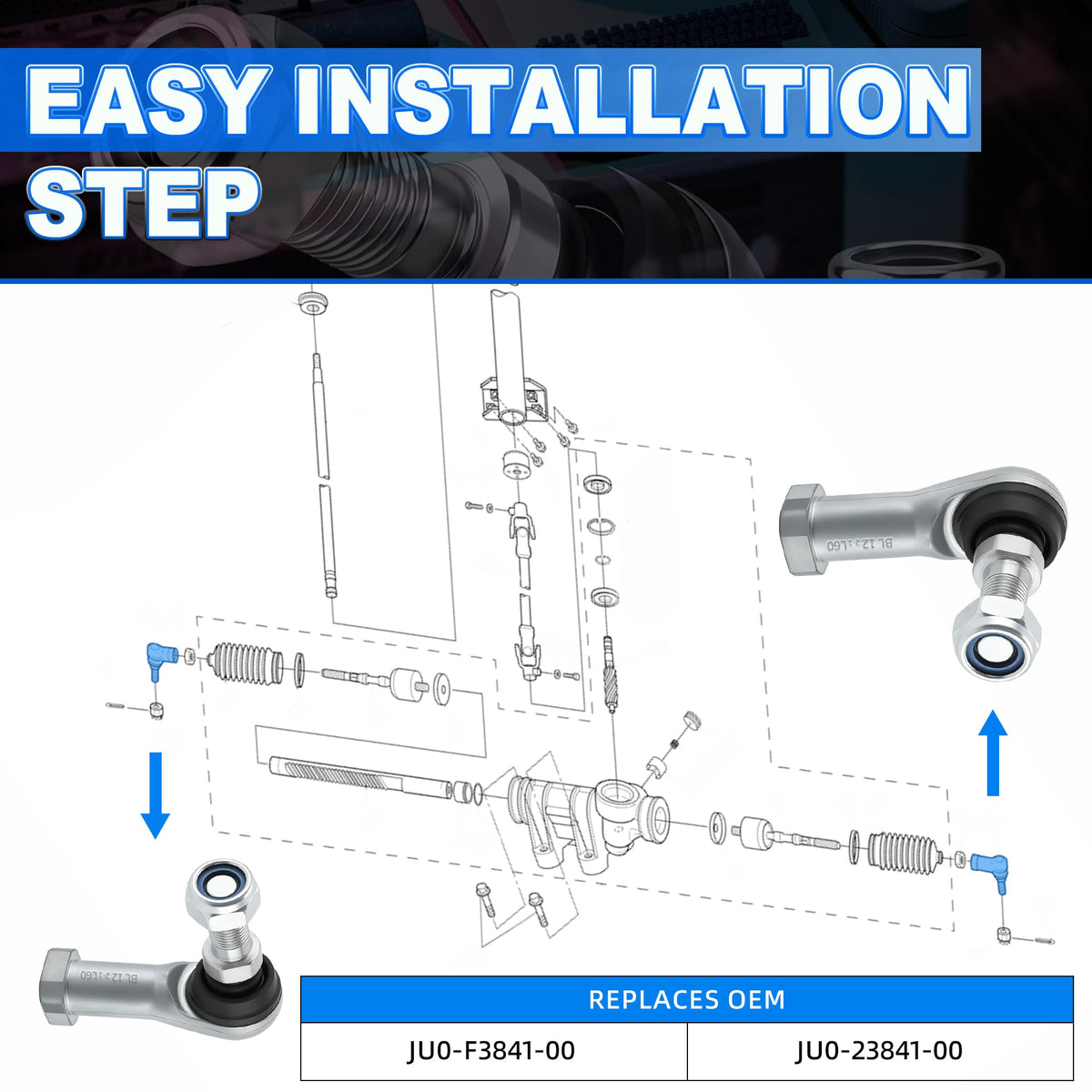 Easy installation on both passenger and driver sides for Yamaha G-series carts.