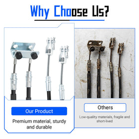 Mixopoly EZGO Medalist driver brake cable kit for quick stops