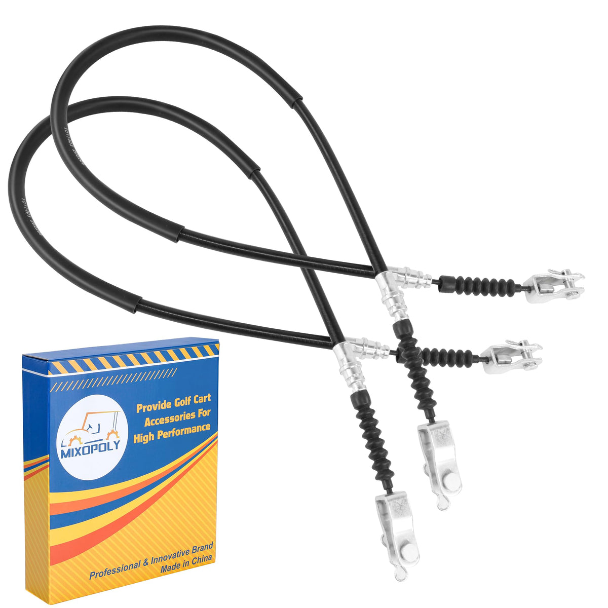 Mixopoly golf cart brake cable kit laid out for easy planning and installation.