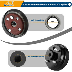 Mixopoly brake drum package ships complete with washers, lug nuts, and cotter pins
