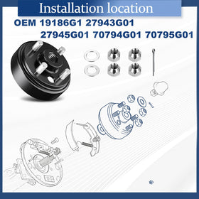 Mixopoly brake kit drum driver-side for EZGO TXT, reliable stopping