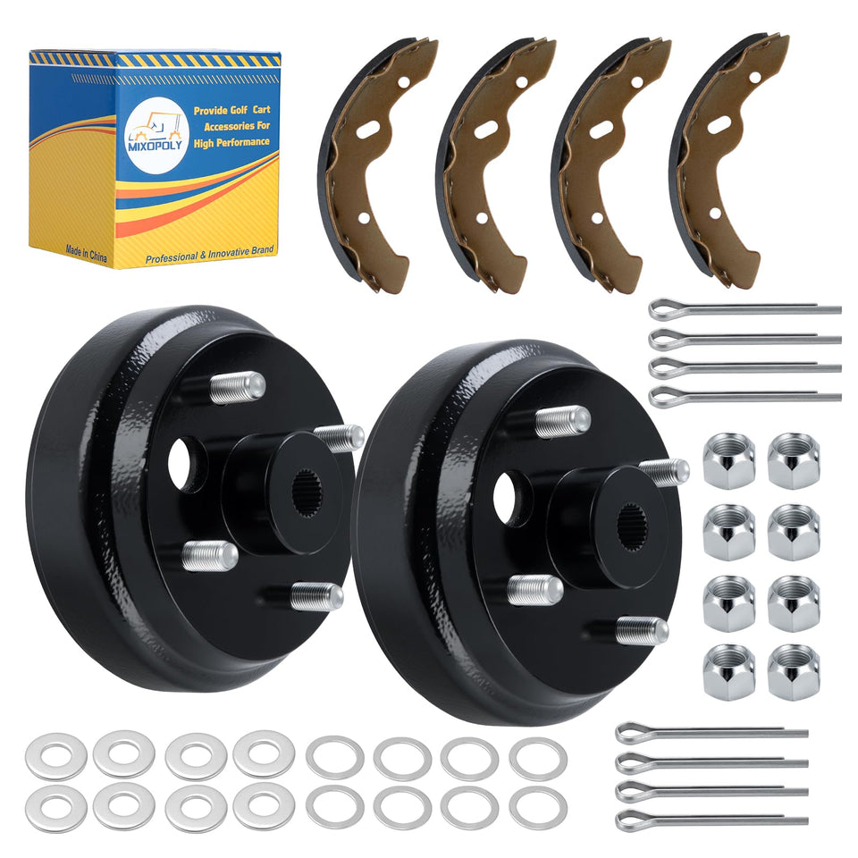 Mixopoly brake kit drum passenger-side for EZGO TXT, durable performance