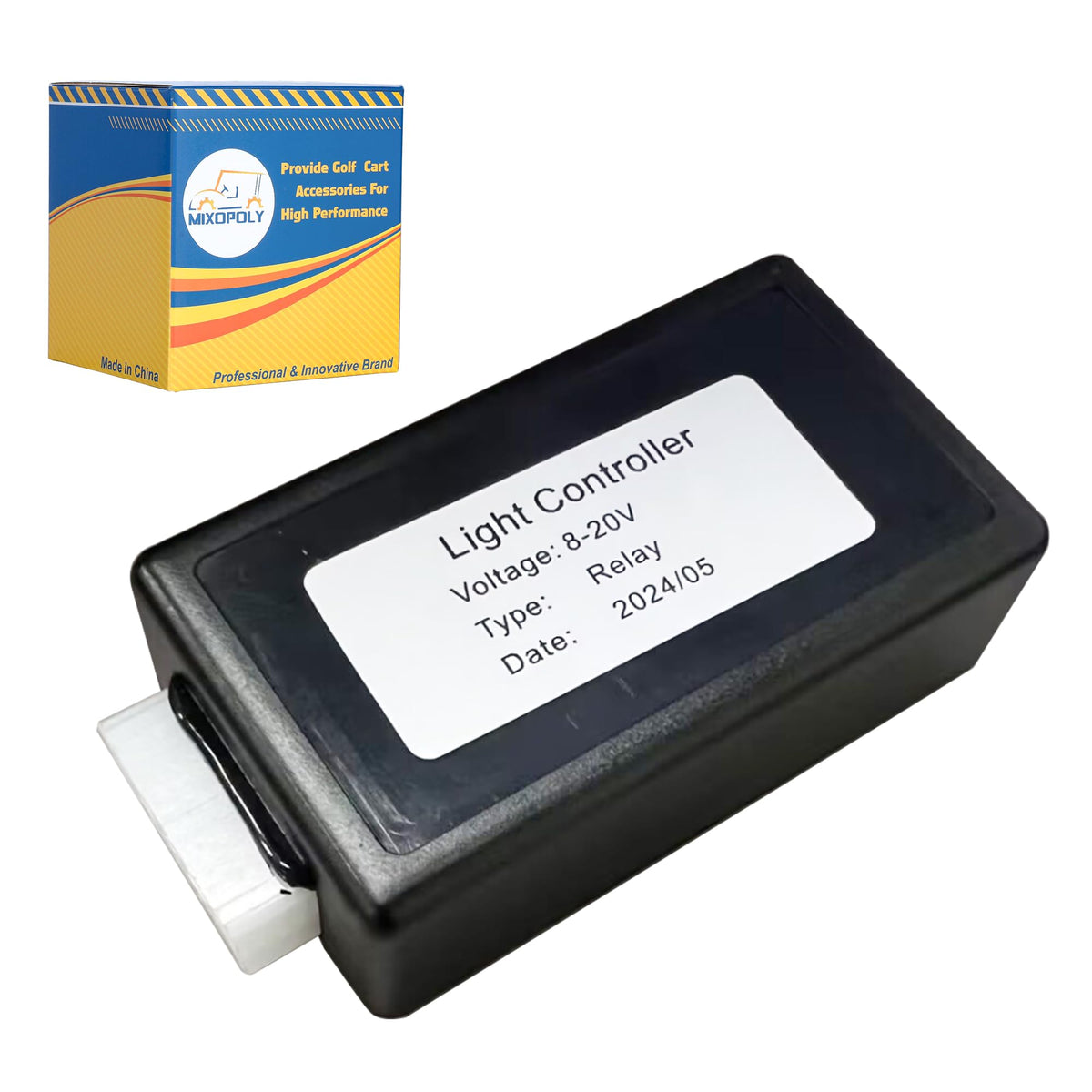 Mixopoly golf cart light controller enabling clear lighting control during night rides