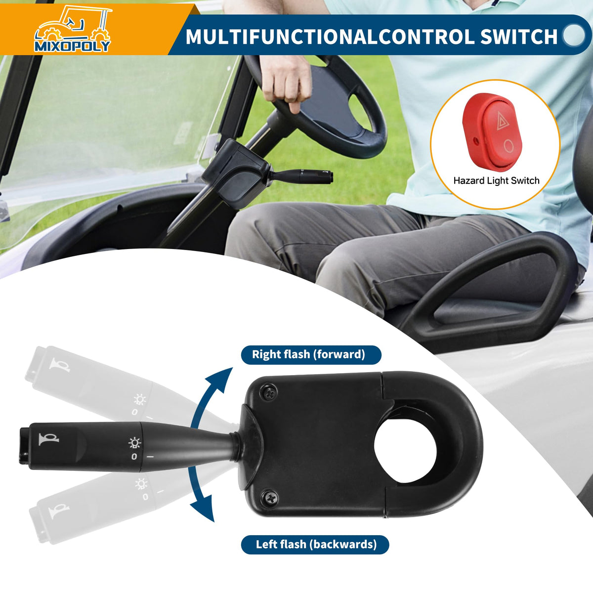 Mixopoly passenger headlight front view improves illumination