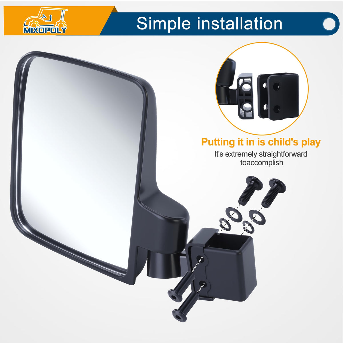 MIXOPOLY universal clamps fit 0.75-inch, 1-inch, and 1.25-inch tubes for wide compatibility