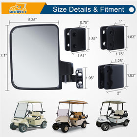 MIXOPOLY mirrors fit EZGO, Club Car, and Yamaha models to simplify upgrading