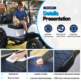 Mixopoly rear seat back cover with diamond texture boosts durability
