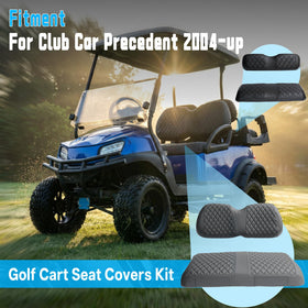 Mixopoly golf cart rear seat cover with diamond design adds durable style.