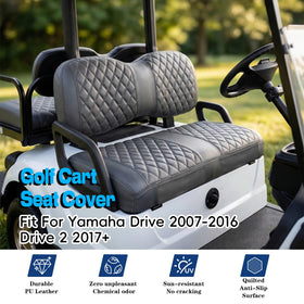 Mixopoly seat-back cover with diamond pattern for Yamaha Drive fit.