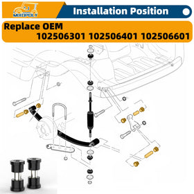 Mixopoly shackle bushing sleeve kit reduces noise and improves stability for Club Car Precedent.