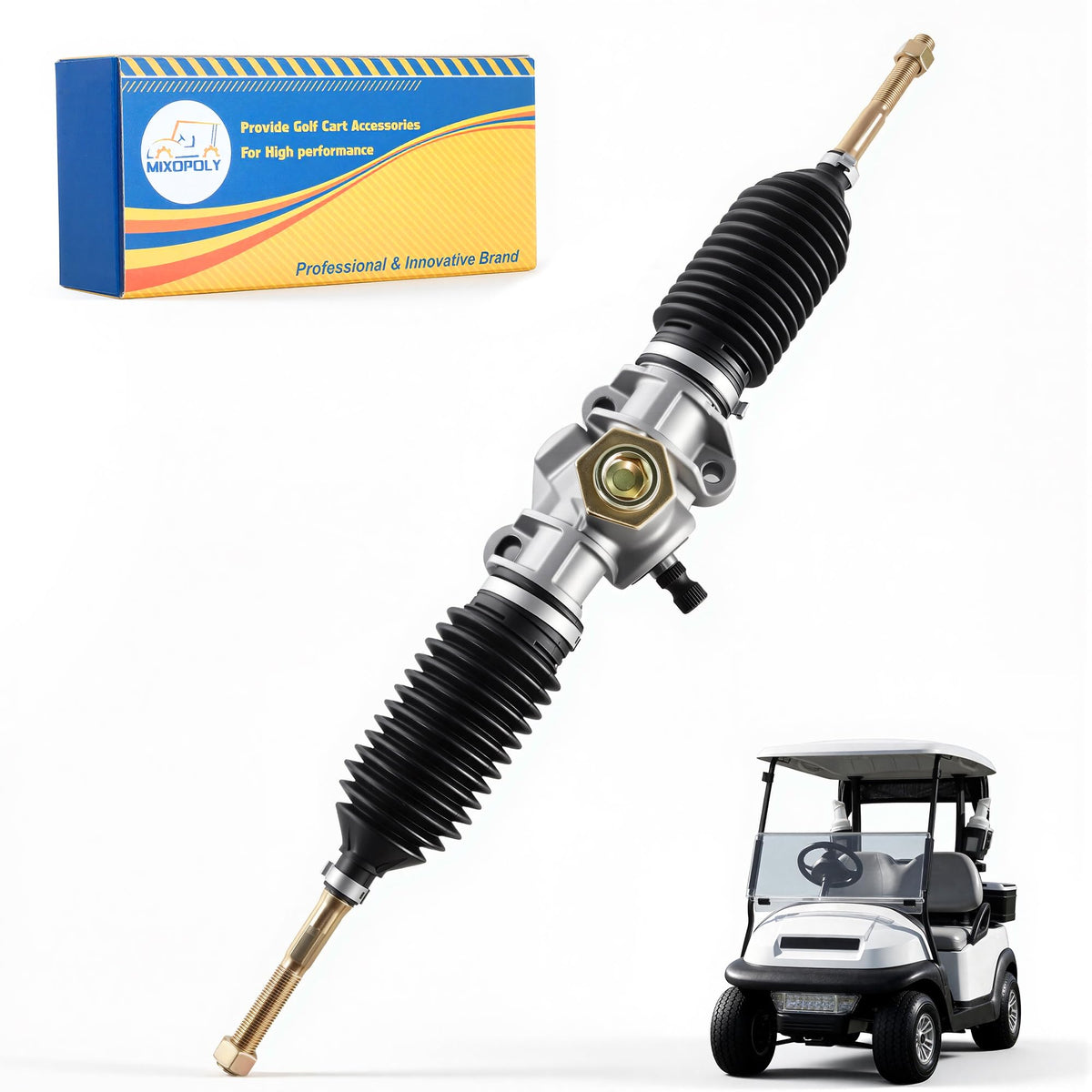 Mixopoly golf cart steering gear box assembly for Club Car improves steering control