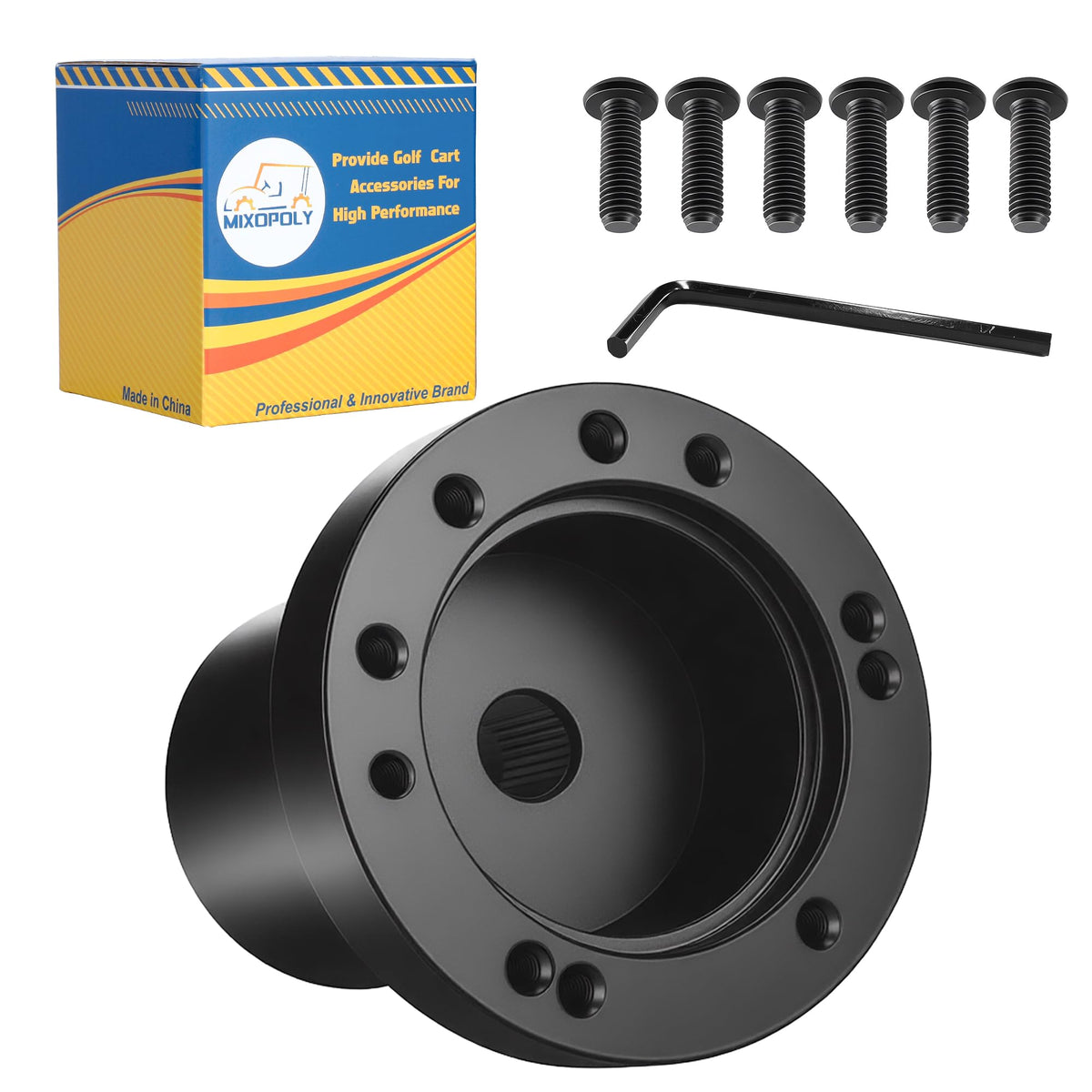 Mixopoly golf cart steering wheel adapter fits Yamaha G2-G29 for secure fit