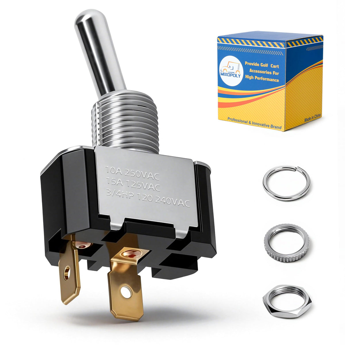 Mixopoly golf cart toggle switch for Yamaha G19/G22/G29—clear and reliable performance on the course.