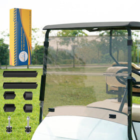 Mixopoly foldable EZGO TXT windshield front view with UV protection