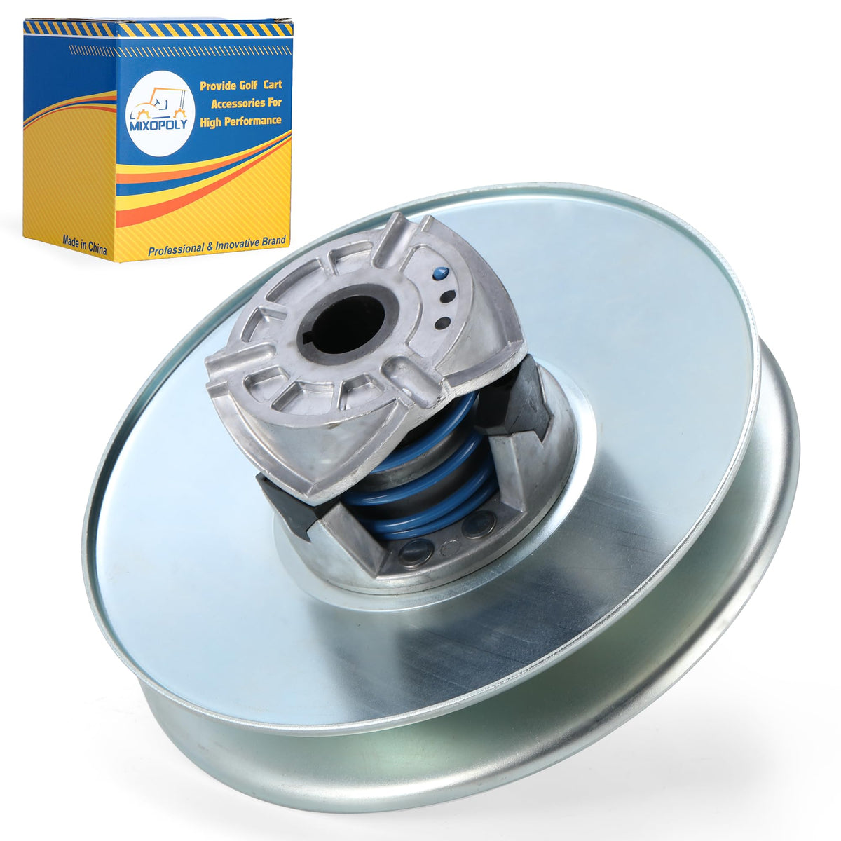 Mixopoly golf clutch front view highlights durable aluminum construction for DS/Precedent models.