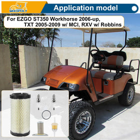 Mixopoly golf cart tune up kit fuel filter for EZGO protects fuel system from contaminants.