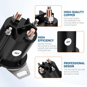 Mixopoly heavy-duty 48V solenoid suitable for Curtis controller setups