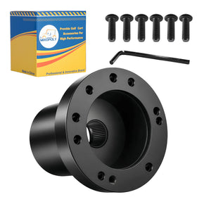Mixopoly hub adapter for EZGO TXT/RXV with 5-6 hole wheel for secure steering.
